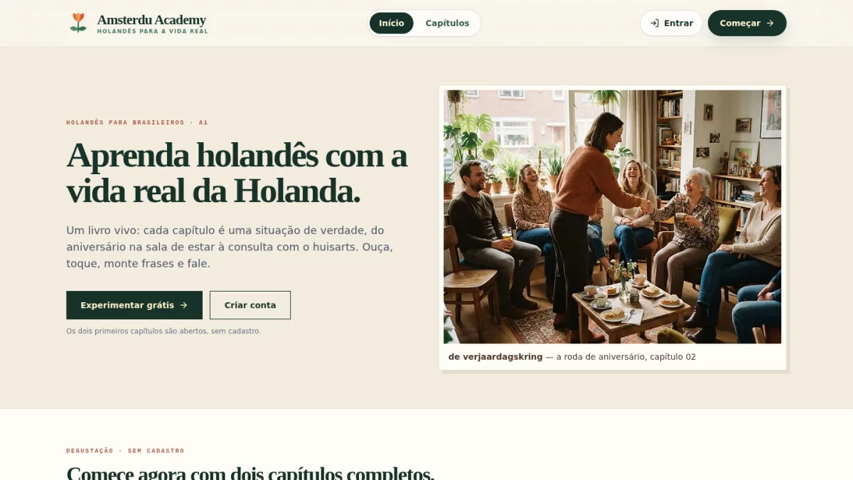 Amsterdu Academy homepage